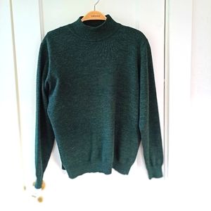 Charter Club 100% merino wool deep green sweater size L